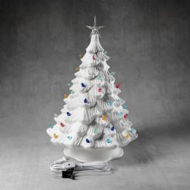 Ceramic Bisque Christmas Tree - 16 inch with base